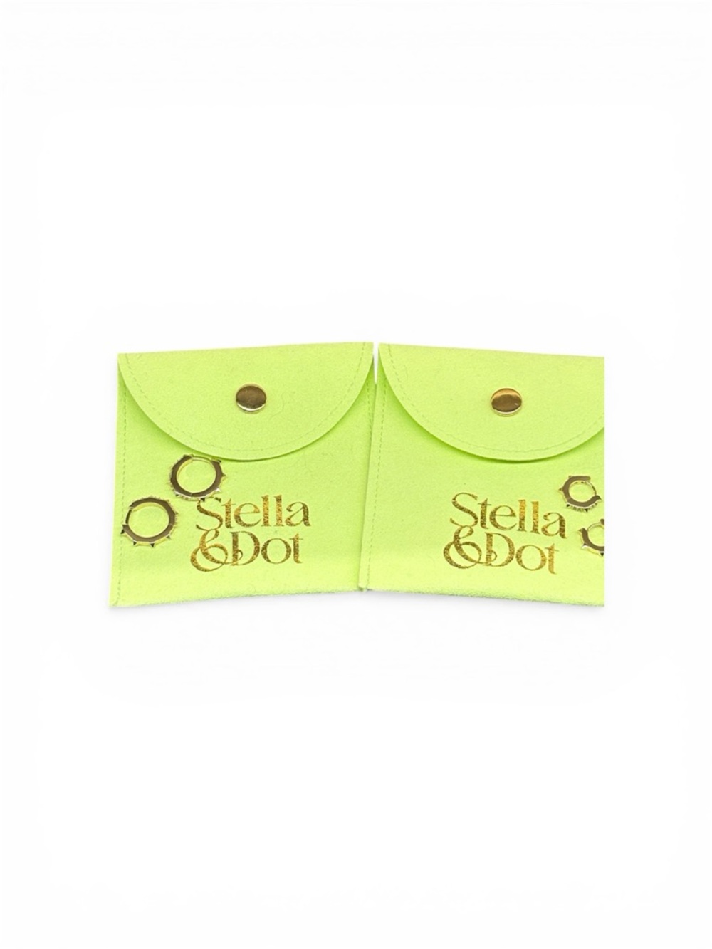 Stella & Dot Gold Crystal Pavé hoops and mini Hoop set Earrings - Picture 5 of 5